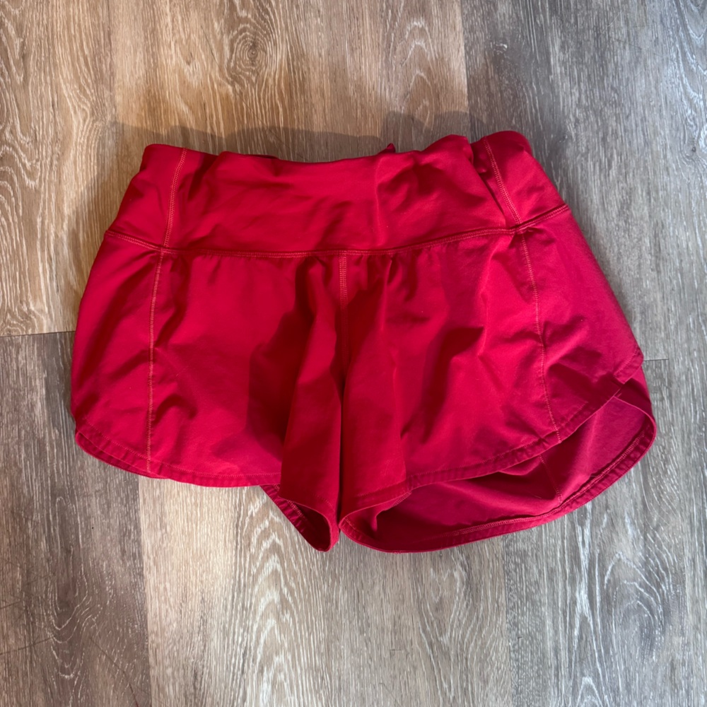 Lululemon dark red speed up 2.5 high rise size 6
